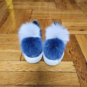 Here/Now Fox fur Sneakers sz:6